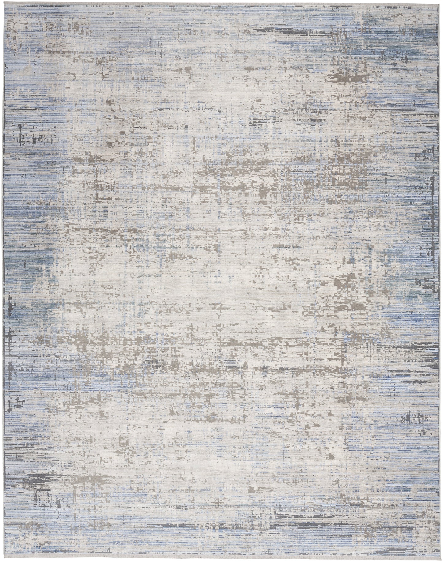 Nourison Home Abstract Hues  Blue Grey  Contemporary
