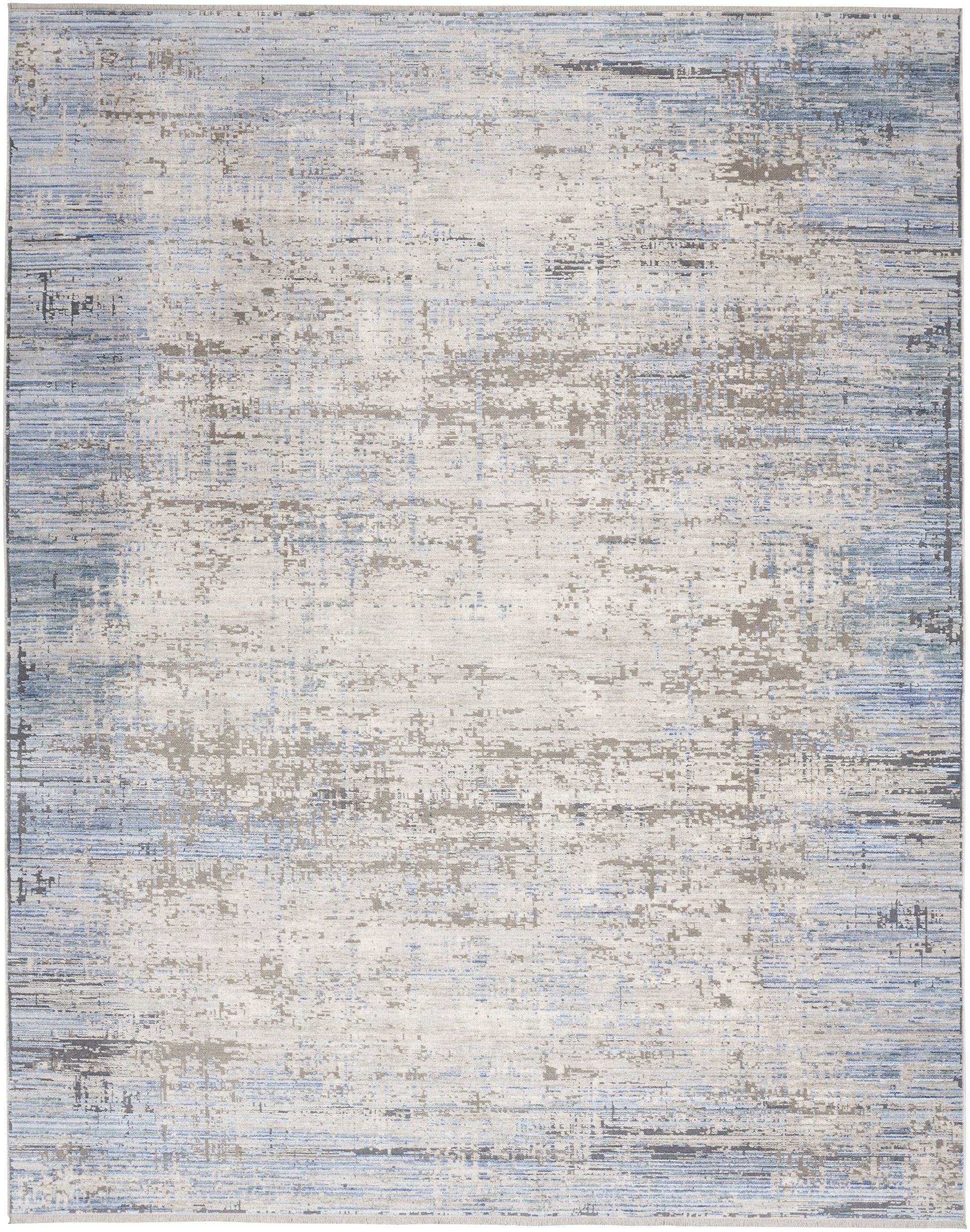 Nourison Home Abstract Hues  Blue Grey  Contemporary