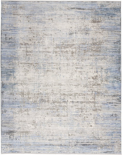 Nourison Home Abstract Hues  Blue Grey  Contemporary
