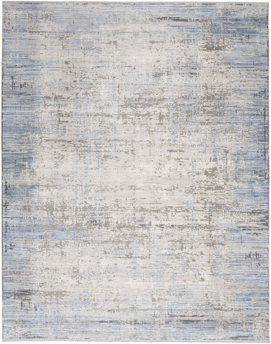 Nourison Home Abstract Hues  Blue Grey  Contemporary