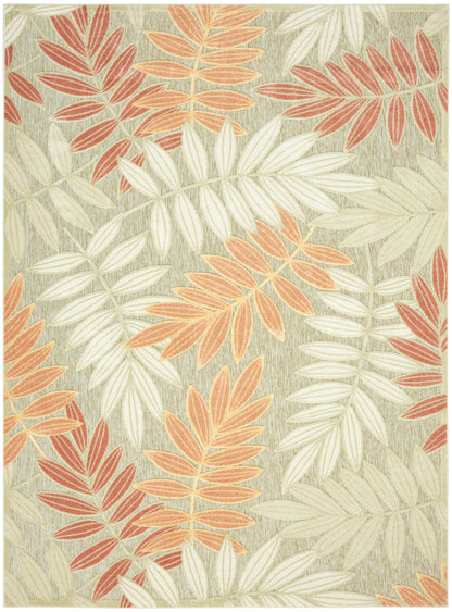 Nourison Home Aloha ALH18 Sage Rose Contemporary Power-loomed Rugs
