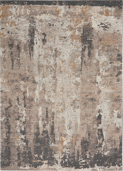 Nourison Home Tangra TNR05 Cream Grey Contemporary Power-loomed Rug