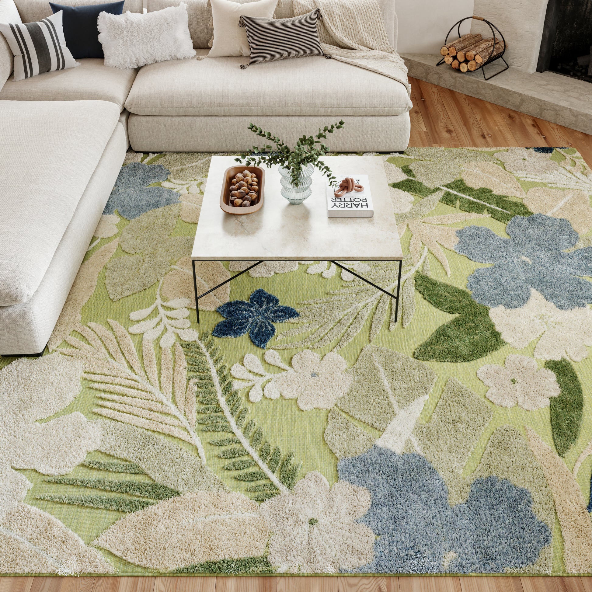 Nourison Home Suncoast  Green Blue  Contemporary
