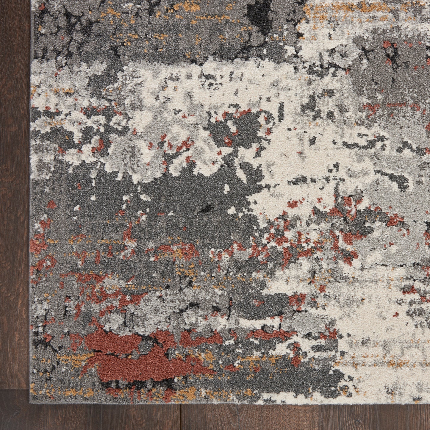 Nourison Home Tangra  Grey Multicolor  Contemporary