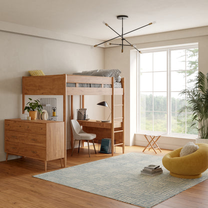 Nourison Home Interlock  Ivory Turquoise  Contemporary