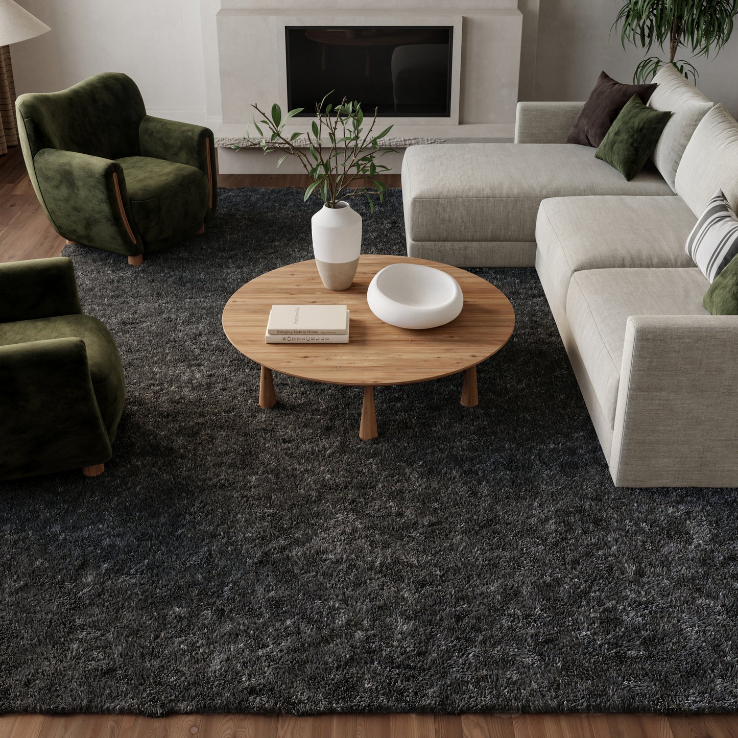 Nourison Home Dreamy Shag  Grey  Contemporary