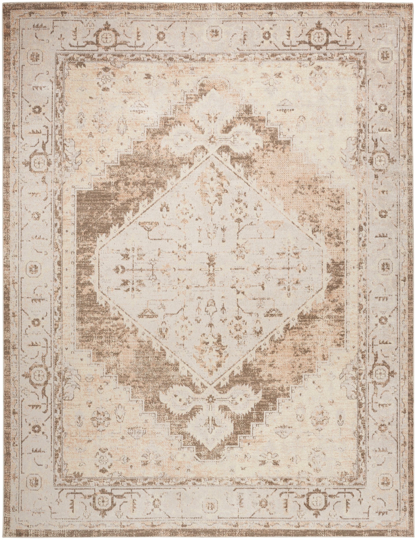 Nourison Home Astra Machine Washable ASW11 Beige Traditional Power-loomed Rug