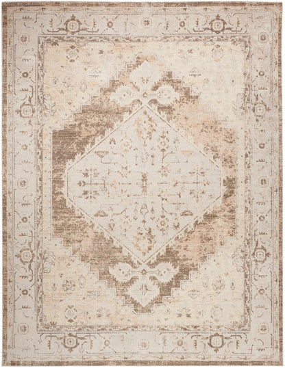 Nourison Home Astra Machine Washable ASW11 Beige Traditional Power-loomed Rug