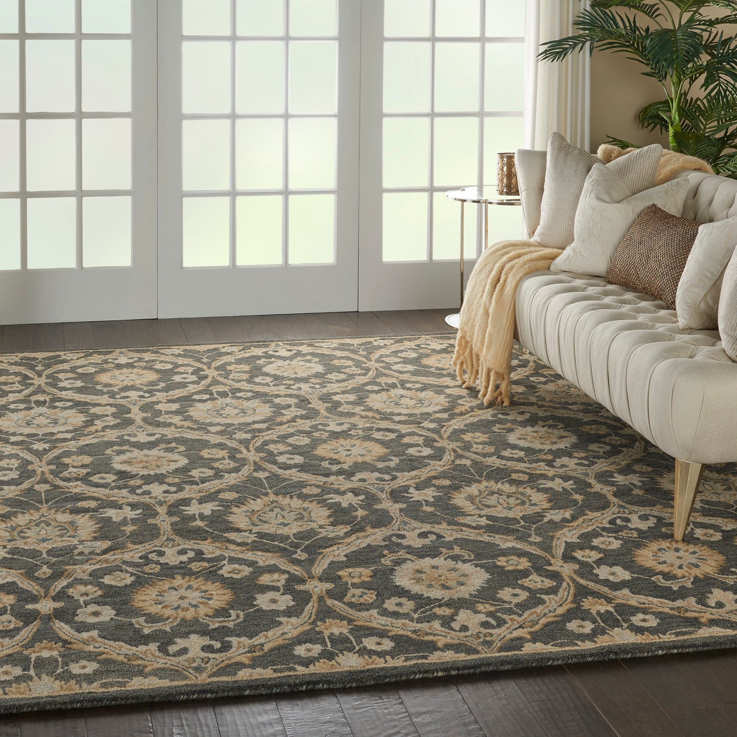 Nourison Home Jazmine  Navy  Traditional