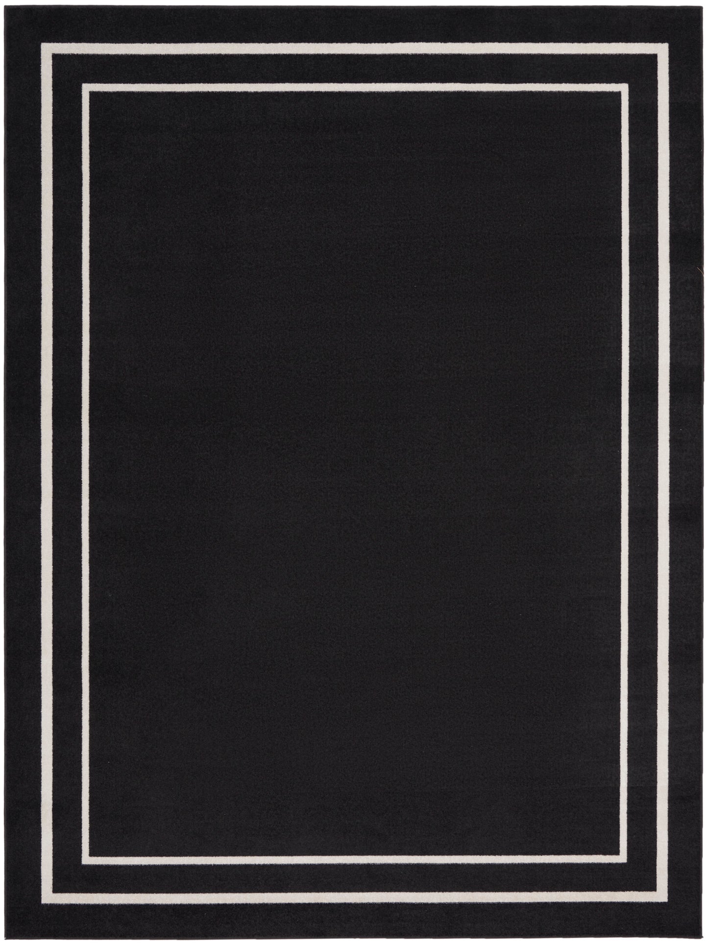 Nourison Home Nourison Essentials NRE02 Black Ivory Contemporary Power-loomed Rug