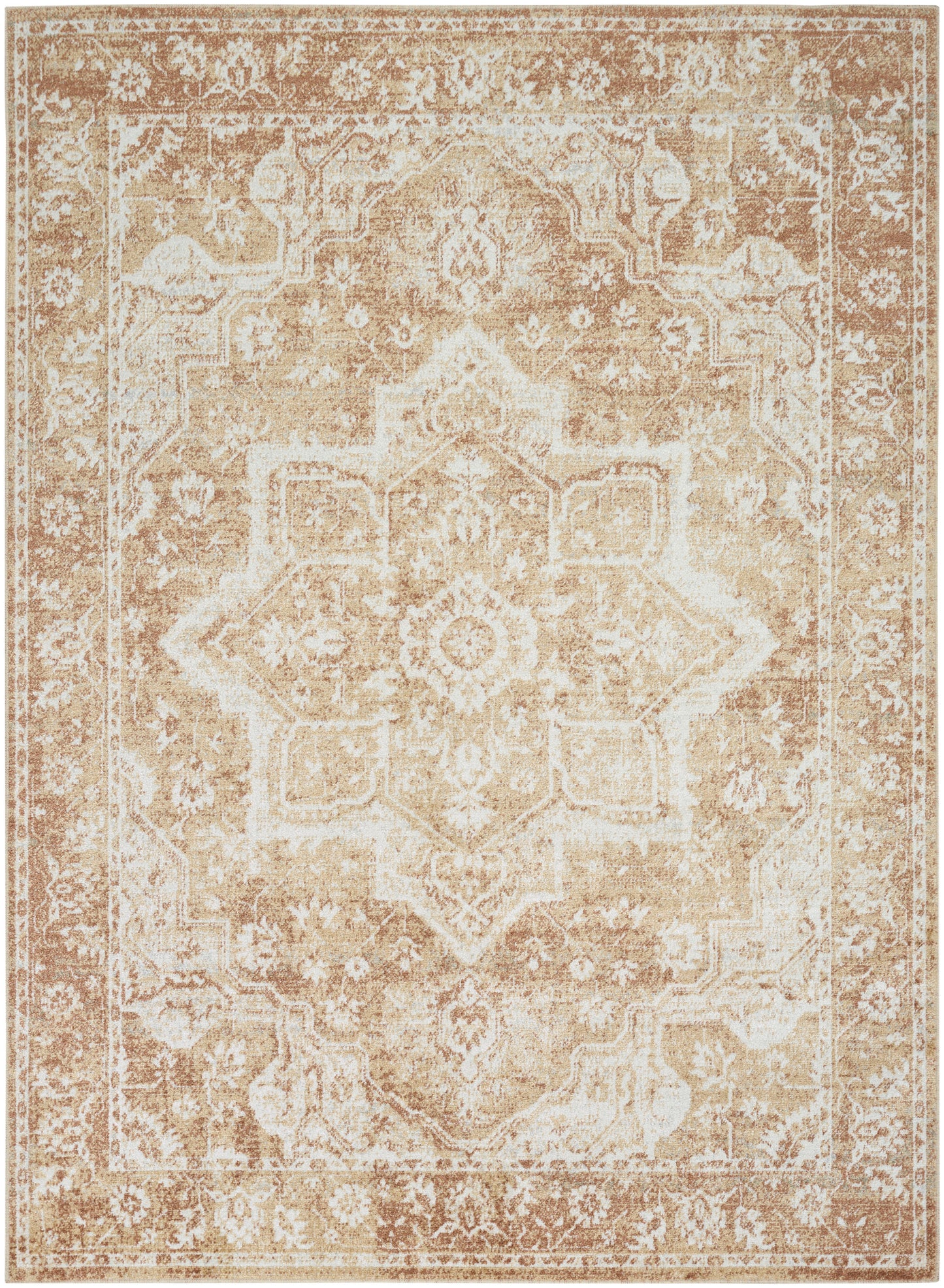 Nourison Home Astra Machine Washable ASW12 Rust Traditional Power-loomed Rug