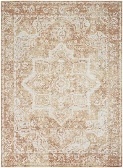 Nourison Home Astra Machine Washable ASW12 Rust Traditional Power-loomed Rug