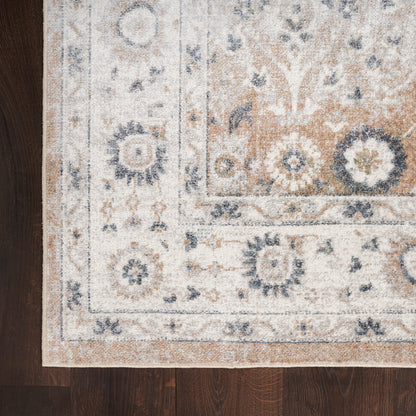 Nourison Home Astra Machine Washable  Silver Taupe  Traditional