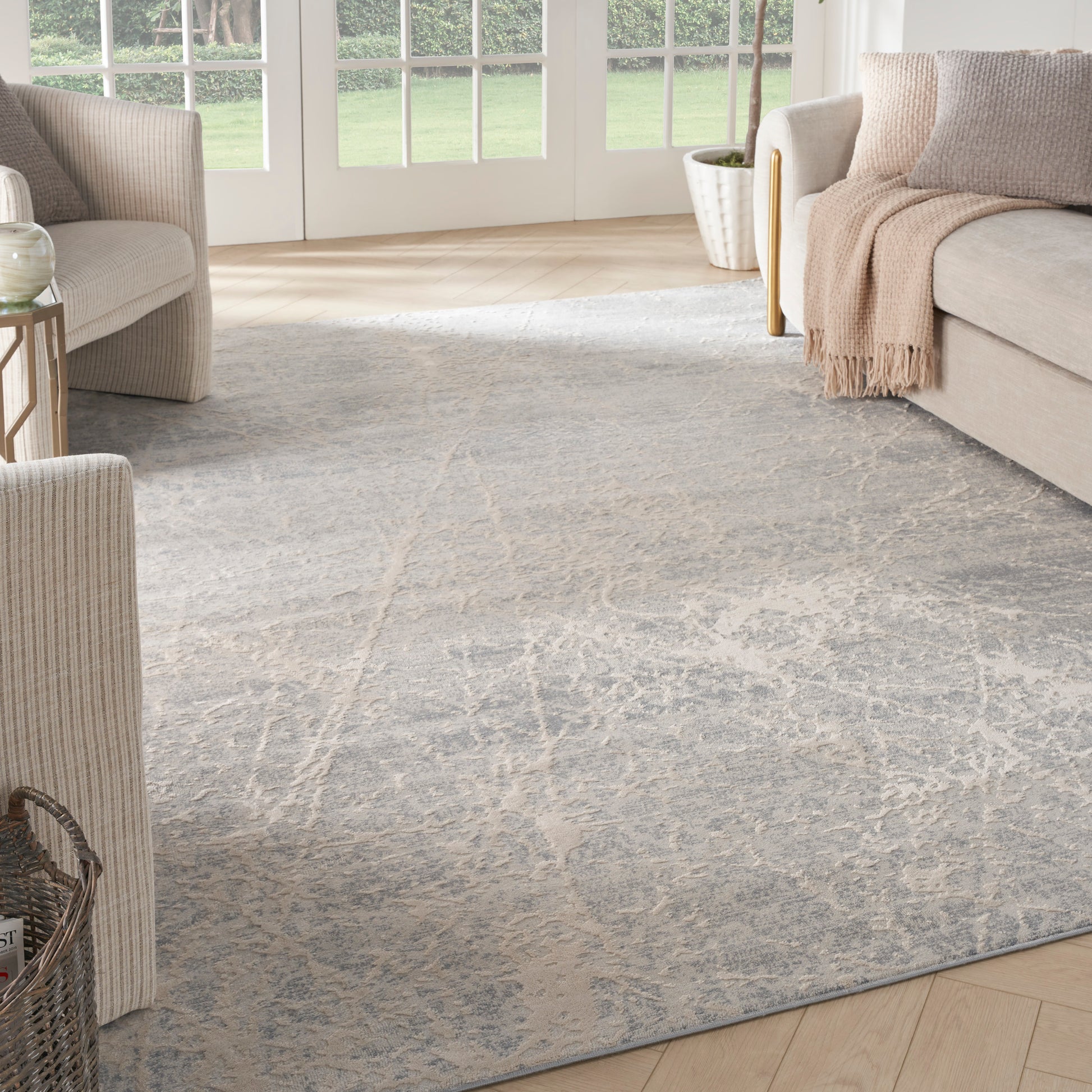 Nourison Home Exhale  Ivory Grey  Contemporary