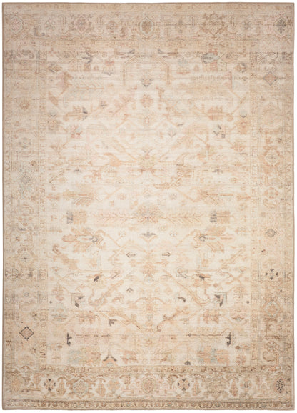 Nourison Home Vintage Washables VWS17 Beige Traditional Flat Weave Rug