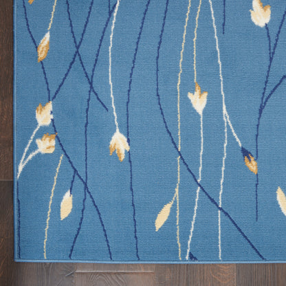 Nourison Home Grafix  Light Blue  Contemporary