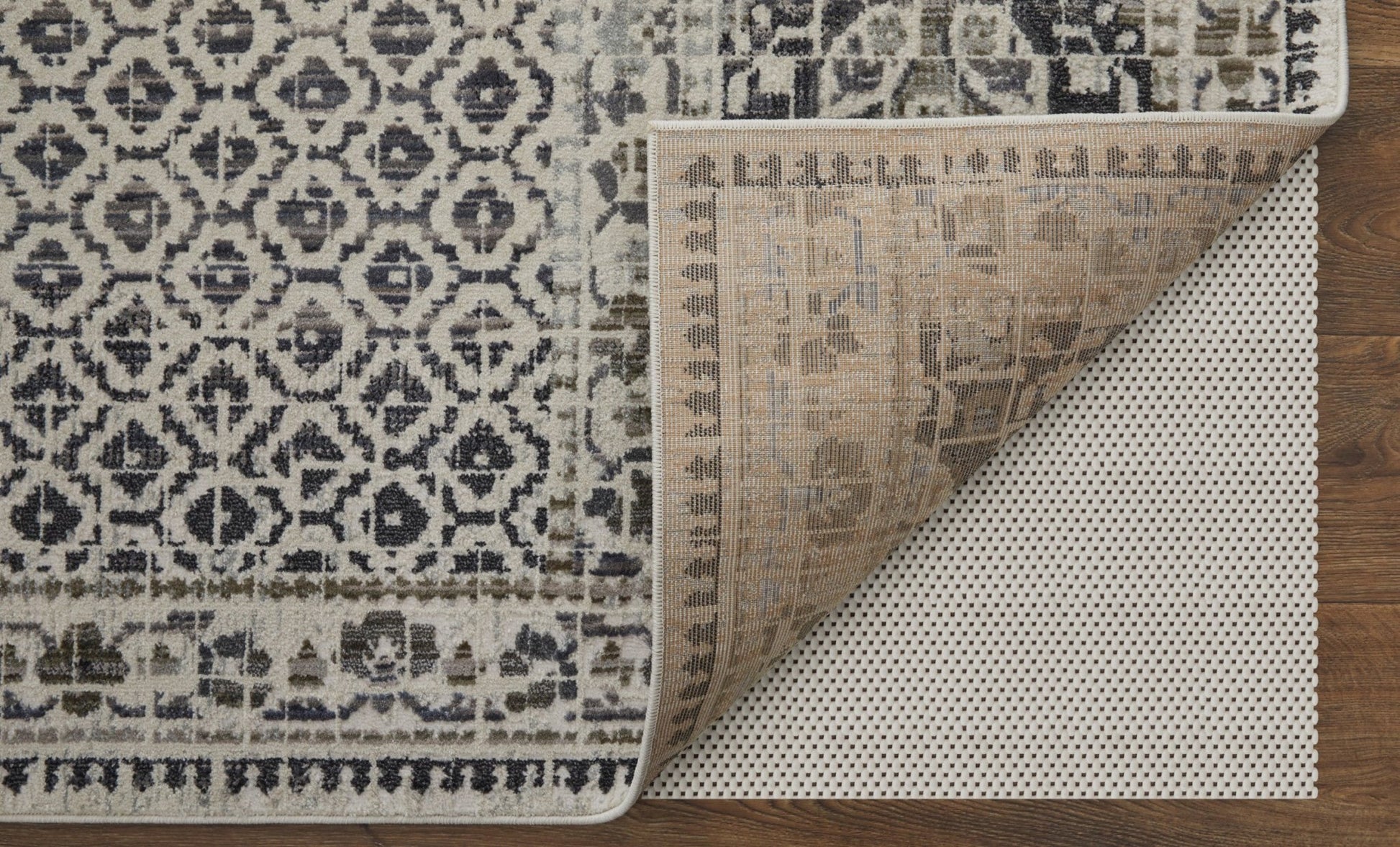 Feizy Kano 3874F Gray Ivory Transitional/Bohemian & Eclect Rug - Rugs - Feizy - Atlanta Designer Rugs
