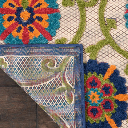 Nourison Home Aloha  Blue Multicolor  Contemporary