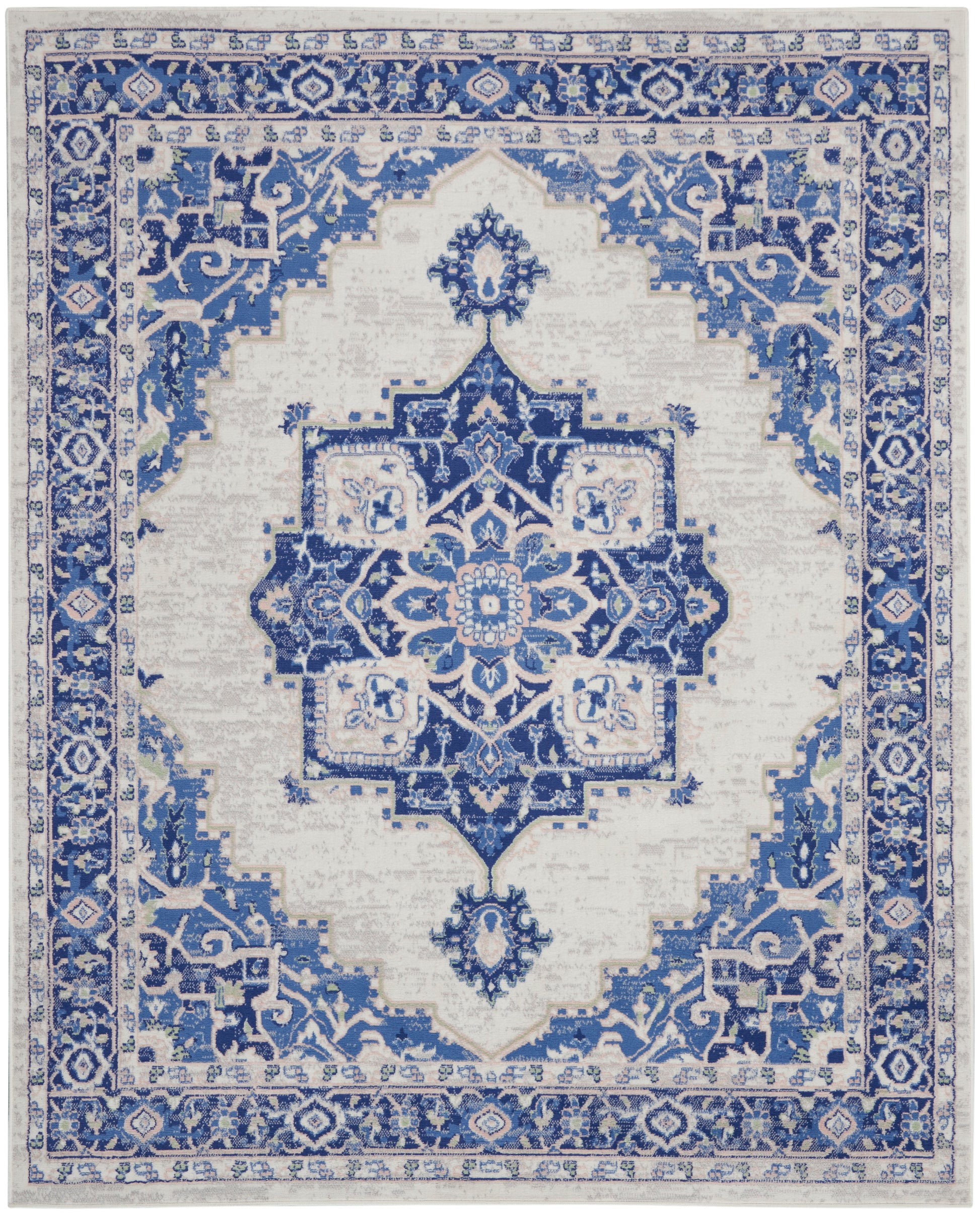 Nourison Home Whimsicle  Ivory Blue  Transitional