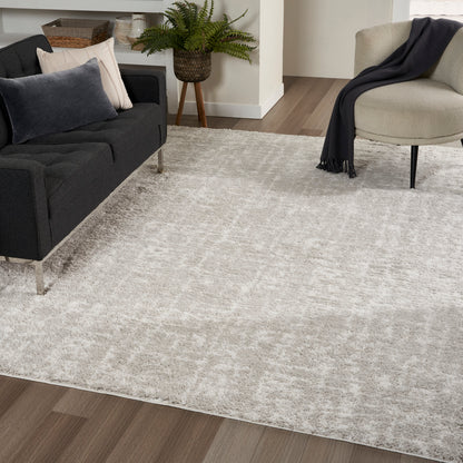 Nourison Home Modern Shag  Grey Ivory  Contemporary