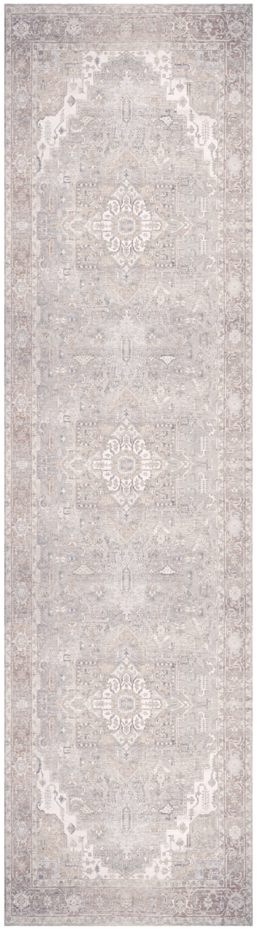 Nourison Home Vintage Washables VWS07 Light Blue Traditional Flat Weave Rug
