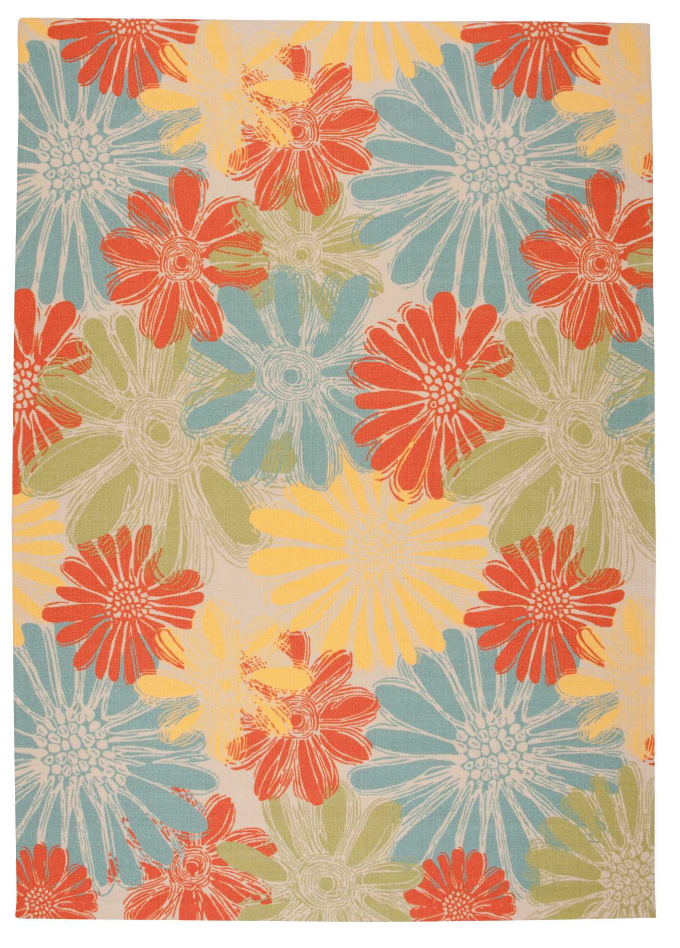 Nourison Home Home & Garden RS022 Ivory Contemporary Power-loomed Rug
