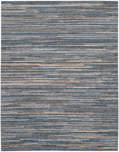 Nourison Home Plateau PAE01 Blue Contemporary Knotted Rug