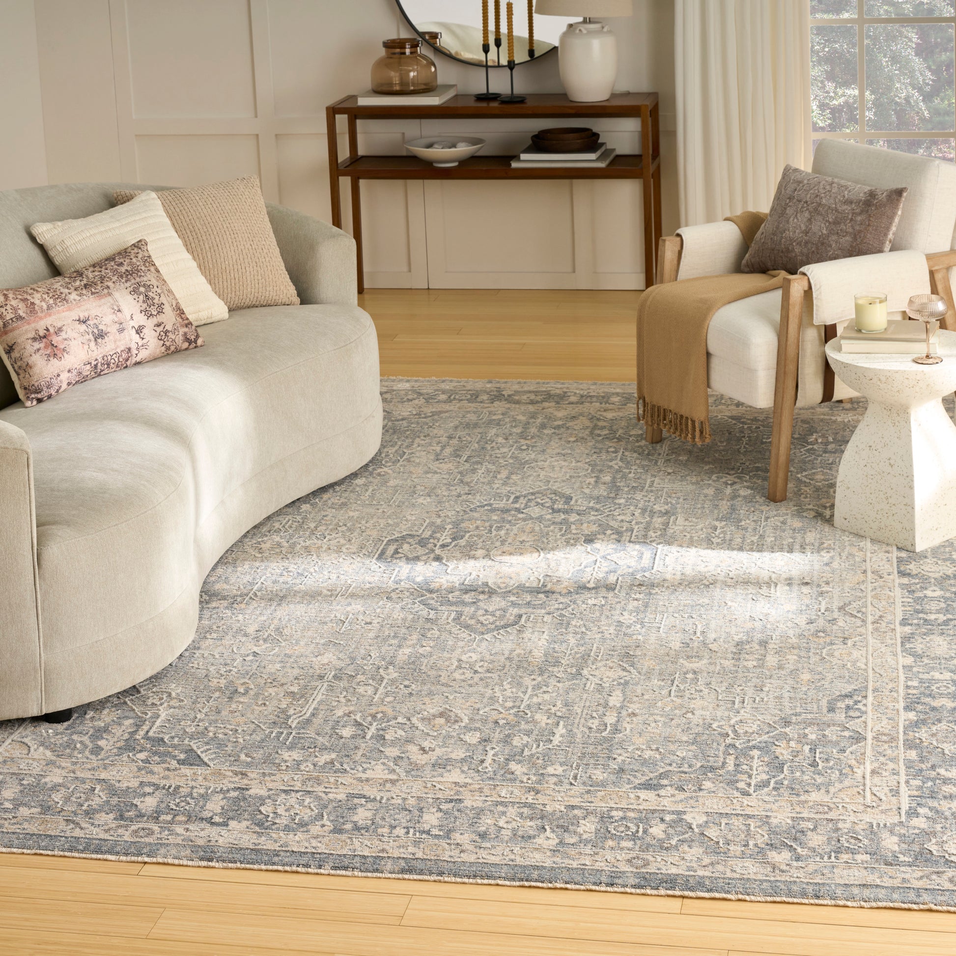 Nourison Home Retreat  Blue  Traditional