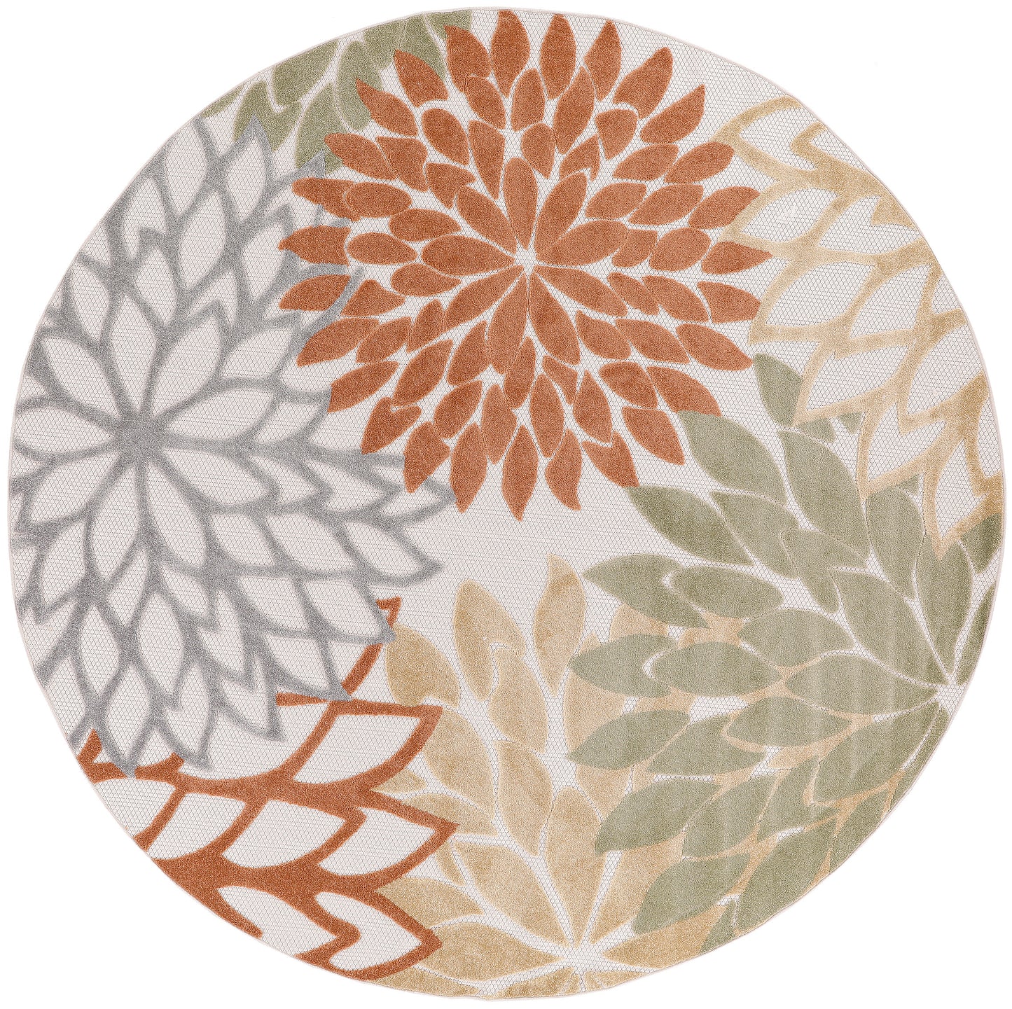 Nourison Home Aloha ALH05 Ivory Multicolor Contemporary Power-loomed Rugs