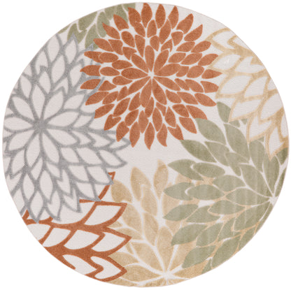 Nourison Home Aloha ALH05 Ivory Multicolor Contemporary Power-loomed Rugs