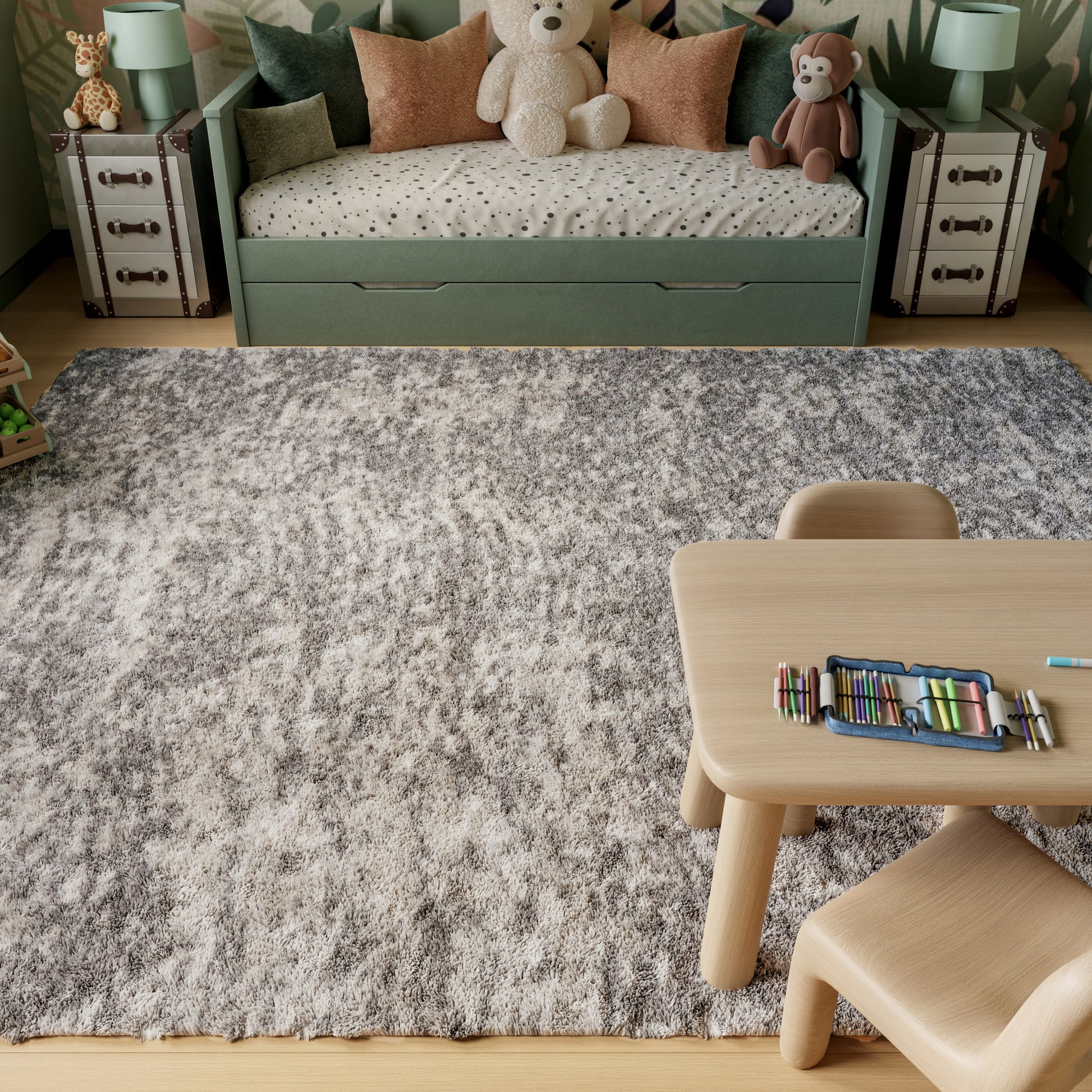 Nourison Home Dreamy Shag  Charcoal Grey  Contemporary