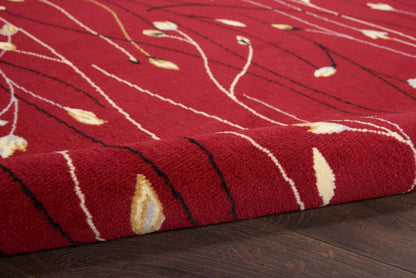 Nourison Home Grafix  Red  Contemporary
