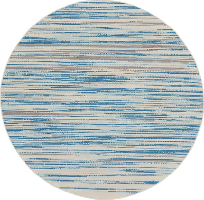 Nourison Home Jubilant JUB04 Blue Contemporary Power-loomed Rug