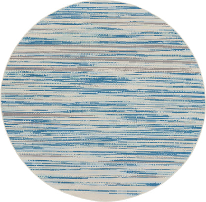 Nourison Home Jubilant JUB04 Blue Contemporary Power-loomed Rug