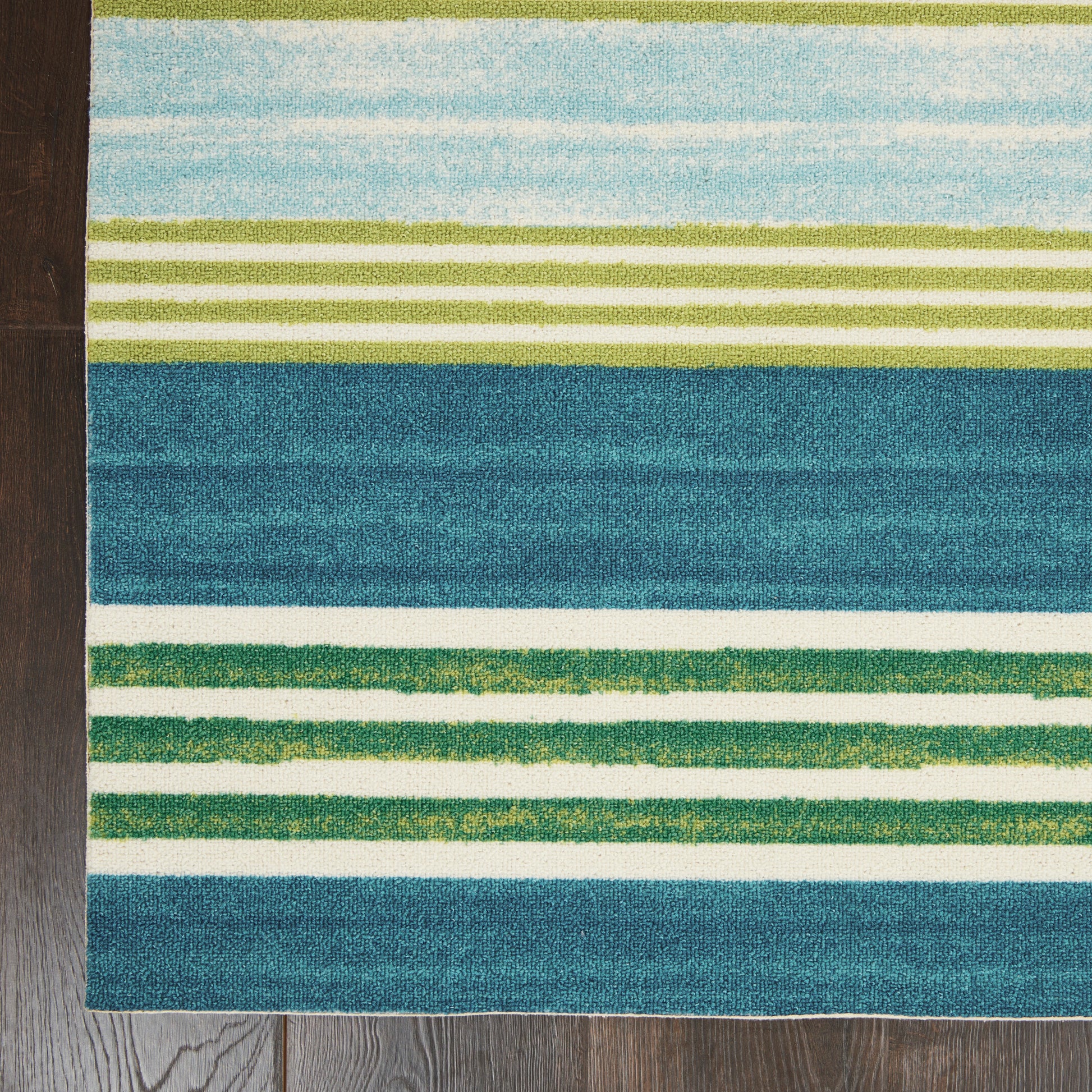 Waverly Sun N Shade  Green Teal  Contemporary