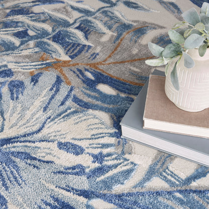 Nourison Home Seaside  Ivory Blue  Contemporary