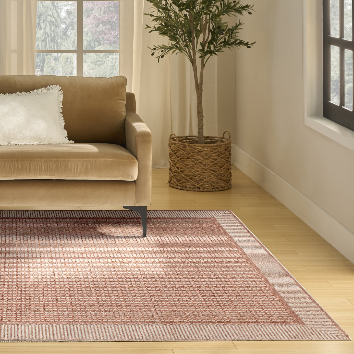 Nourison Home Nordic  Brick Ivory  Contemporary