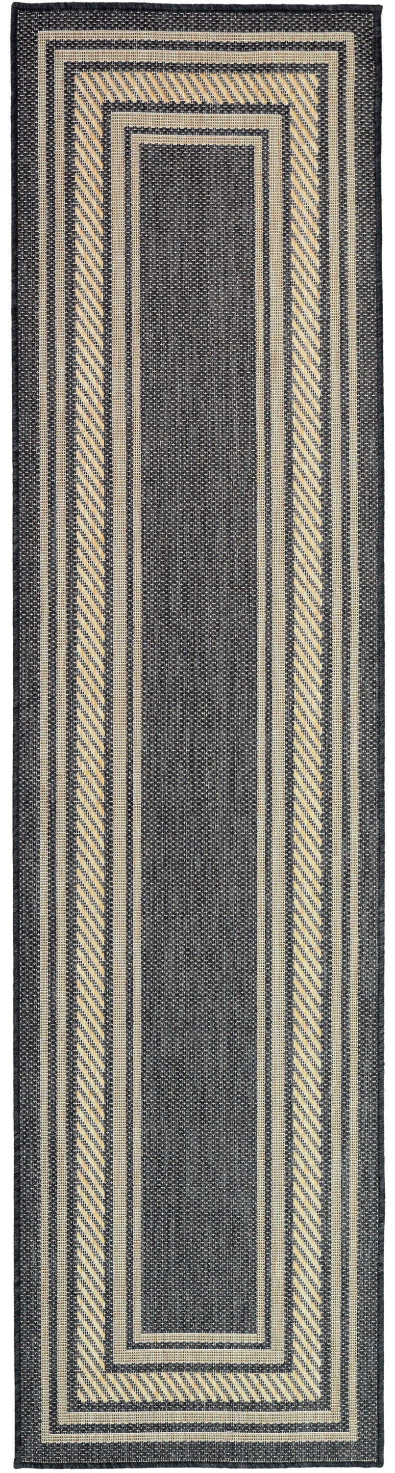 Nourison Home Horizon Indoor/Outdoor HOZ03 Charcoal Contemporary Power-loomed Rug