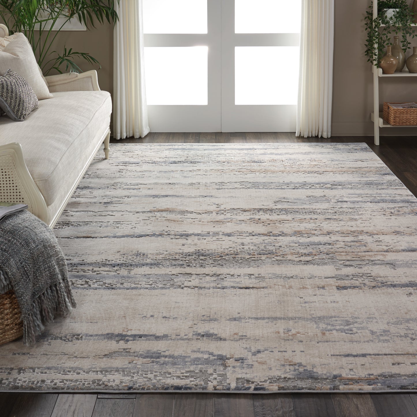 Nourison Home Rustic Textures  Beige Grey  Contemporary