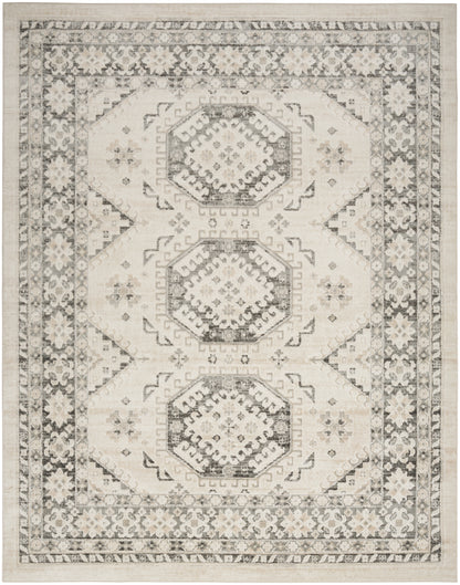 Nourison Home Serenity Home SRH01 Ivory Grey Traditional Loom-woven Rug