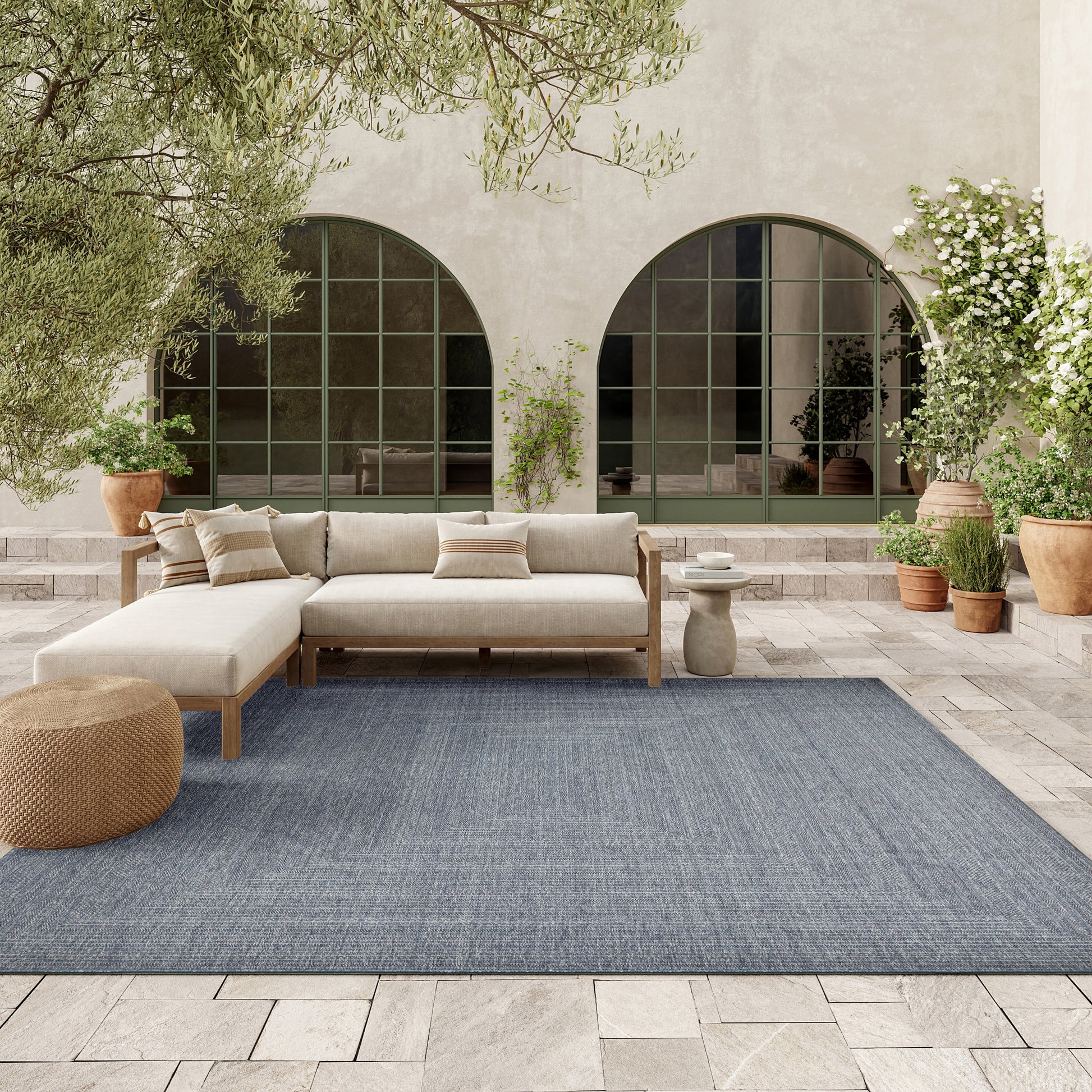 Nourison Home Tulum  Denim  Contemporary