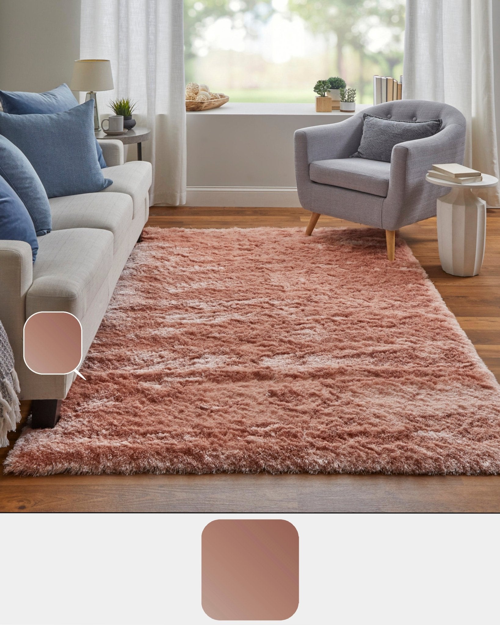 Feizy Indochine 4550F Blush Modern/Luxury & Glam/Casual Hand Tufted Rug - Rugs - Feizy - Atlanta Designer Rugs