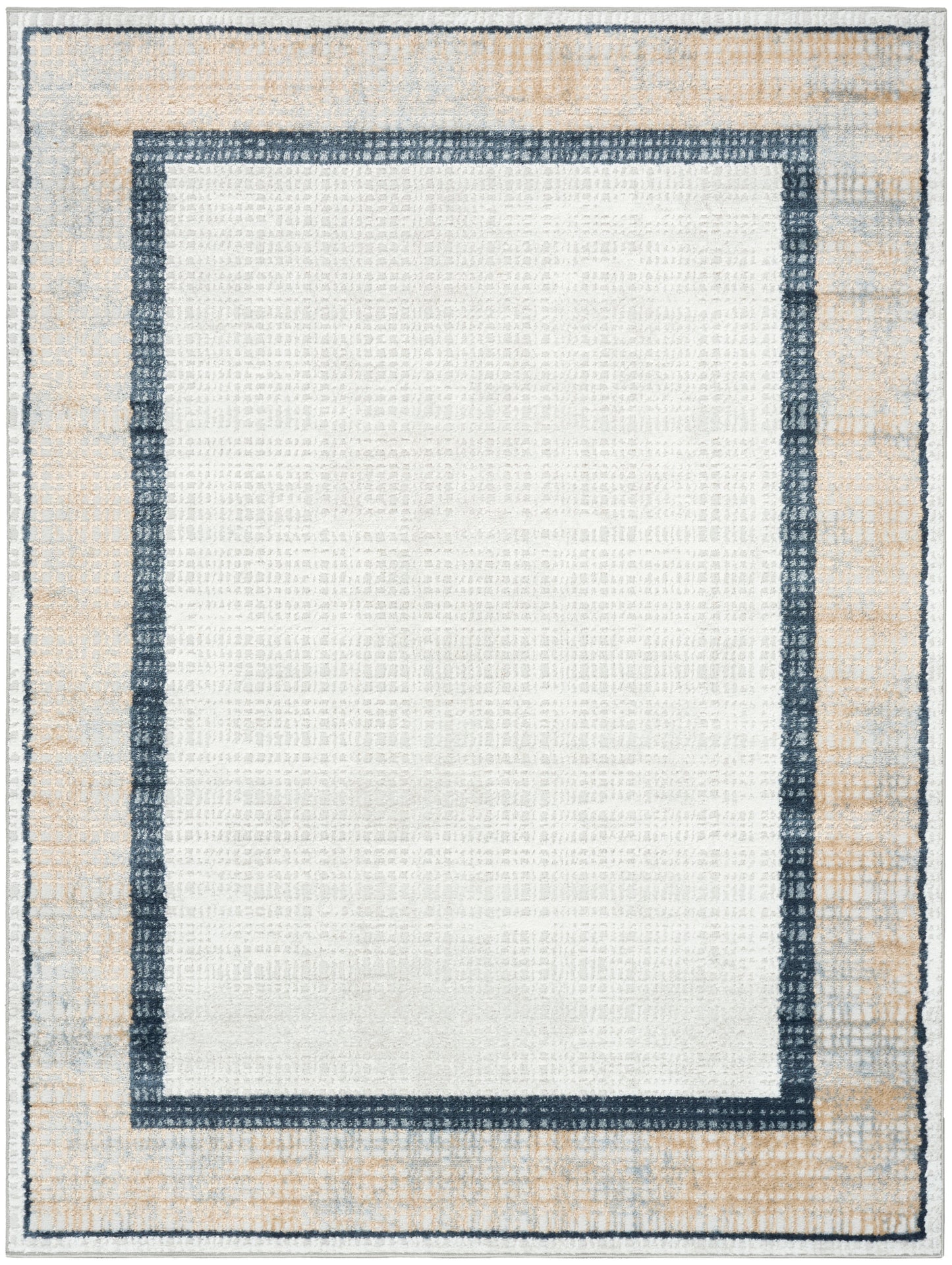 Nourison Home Dekor DEK06 Grey Navy Contemporary Machine Woven Rug