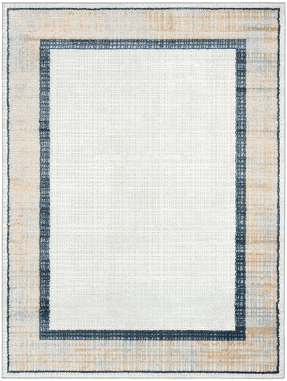 Nourison Home Dekor DEK06 Grey Navy Contemporary Machine Woven Rug