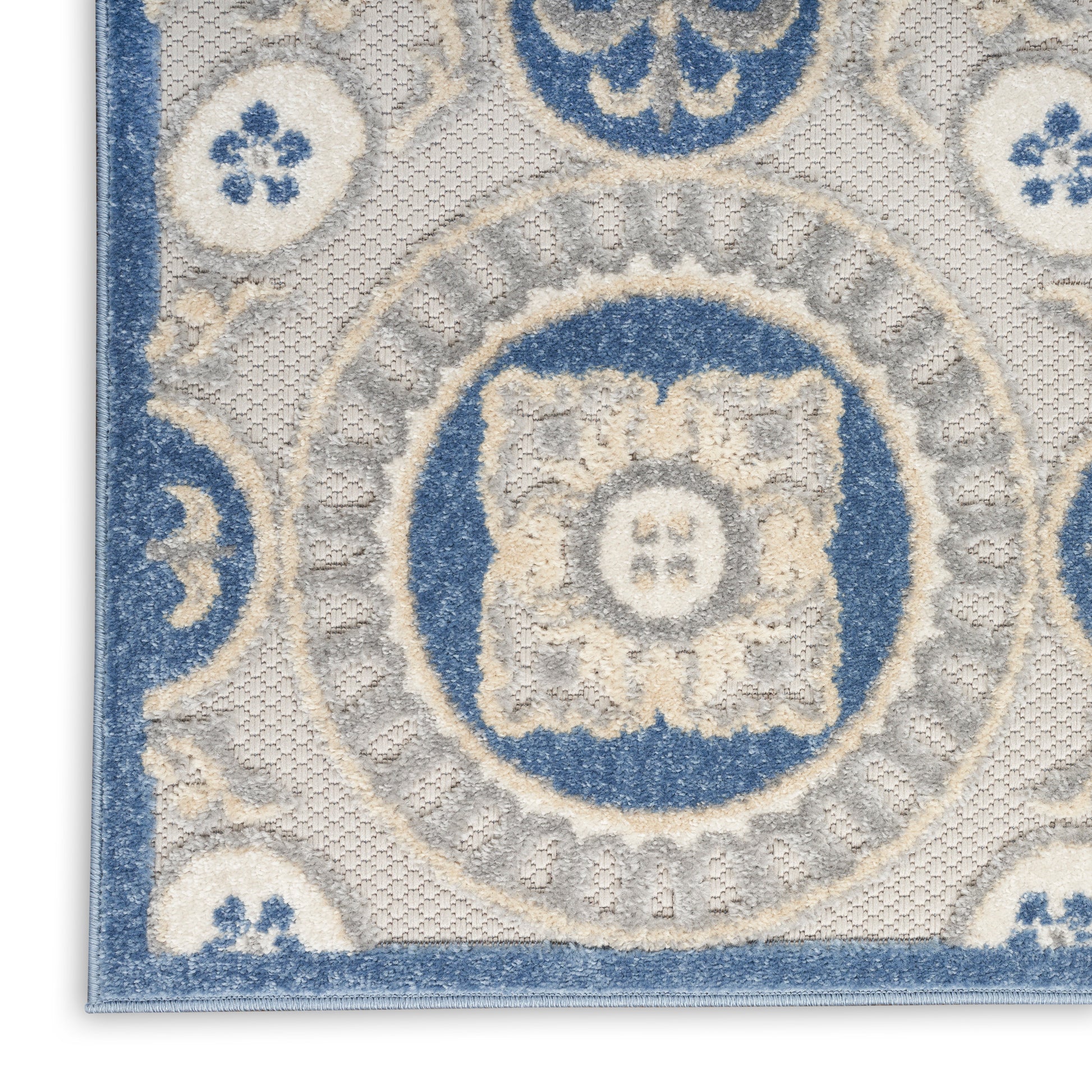 Nourison Home Aloha  Blue Grey  Contemporary