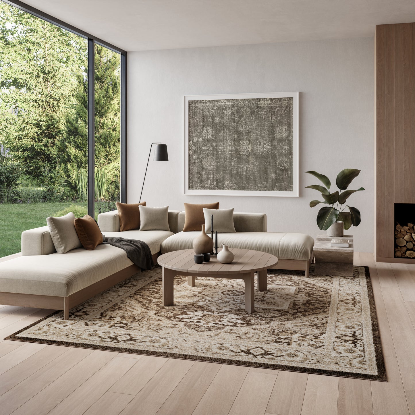 Nourison Home Dekor  Brown Ivory  Traditional