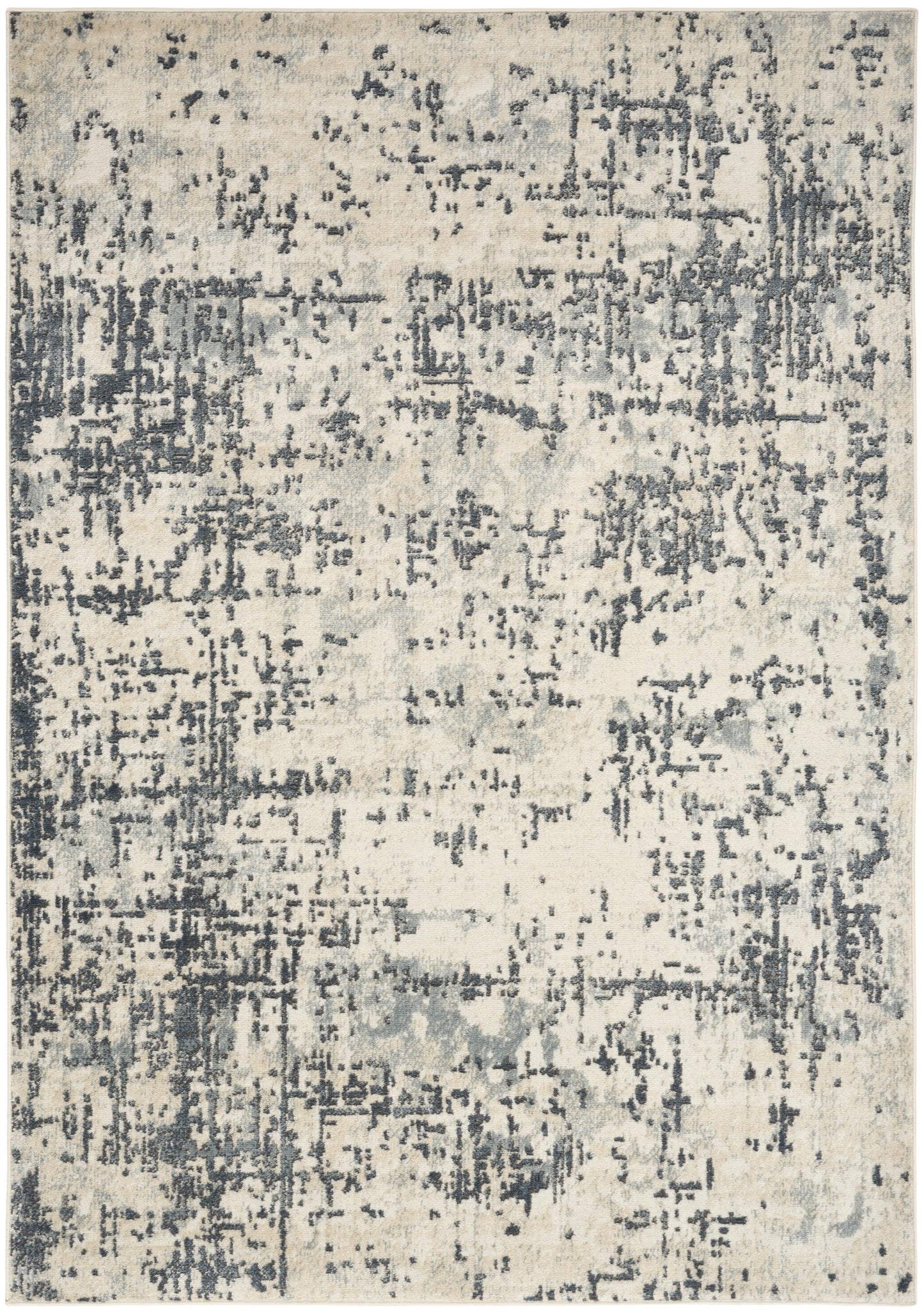 Nourison Home Quarry QUA17 Ivory Grey Contemporary Power-loomed Rugs