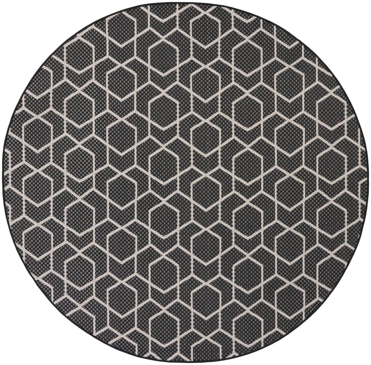 Nourison Home Horizon Indoor/Outdoor HOZ01 Black Contemporary Power-loomed Rug