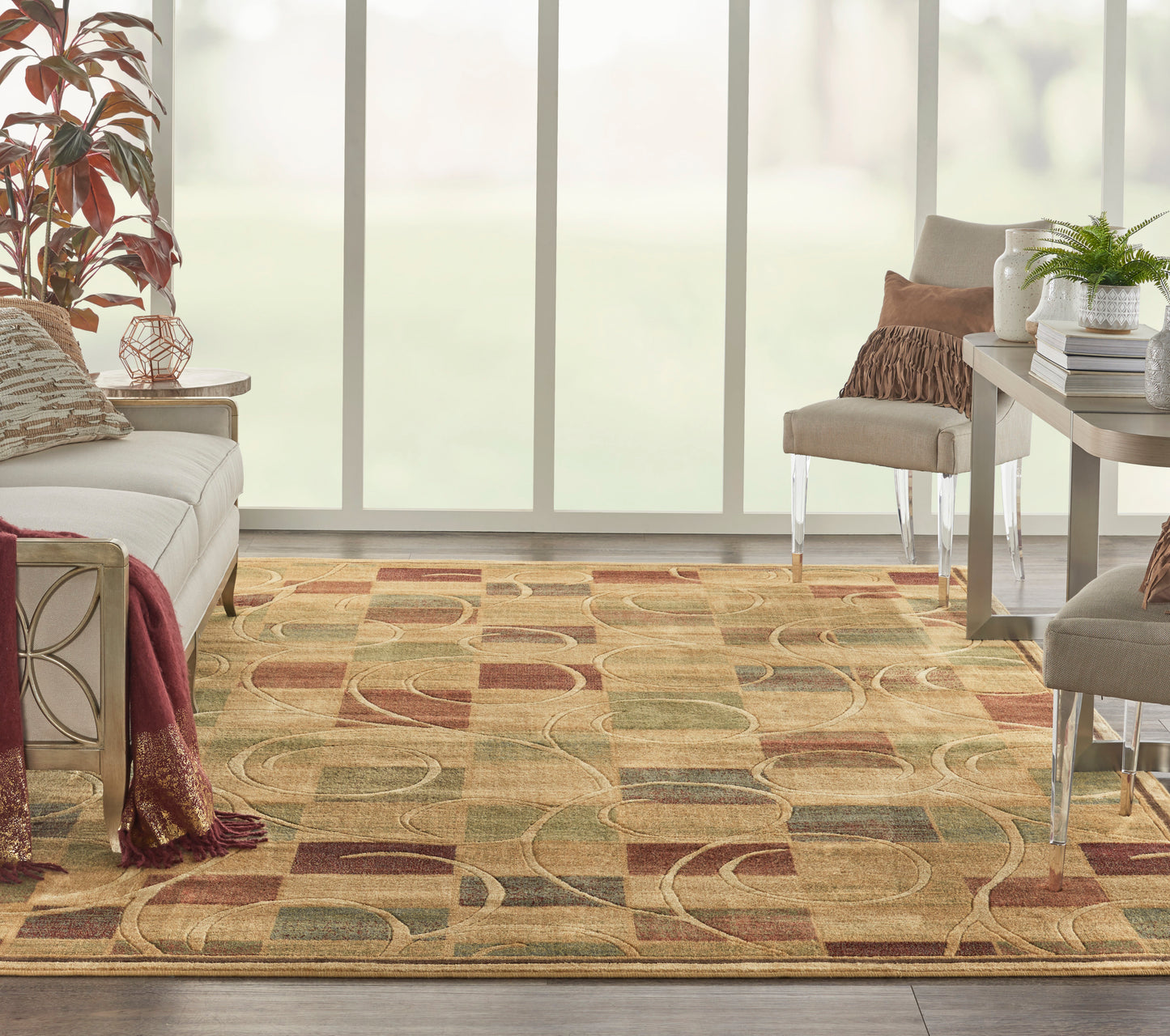 Nourison Home Expressions  Beige  Contemporary
