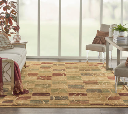 Nourison Home Expressions  Beige  Contemporary